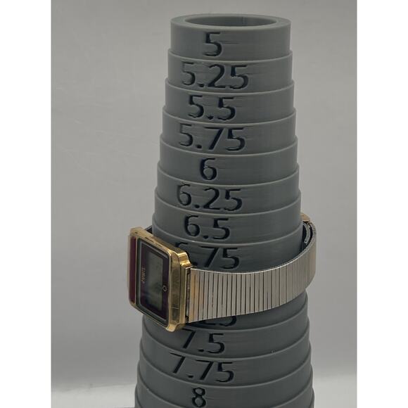 Vintage Timex Q Digital Men's Watch 30mm S Cell Day Date New Battery Command Bar - Picture 11 of 11